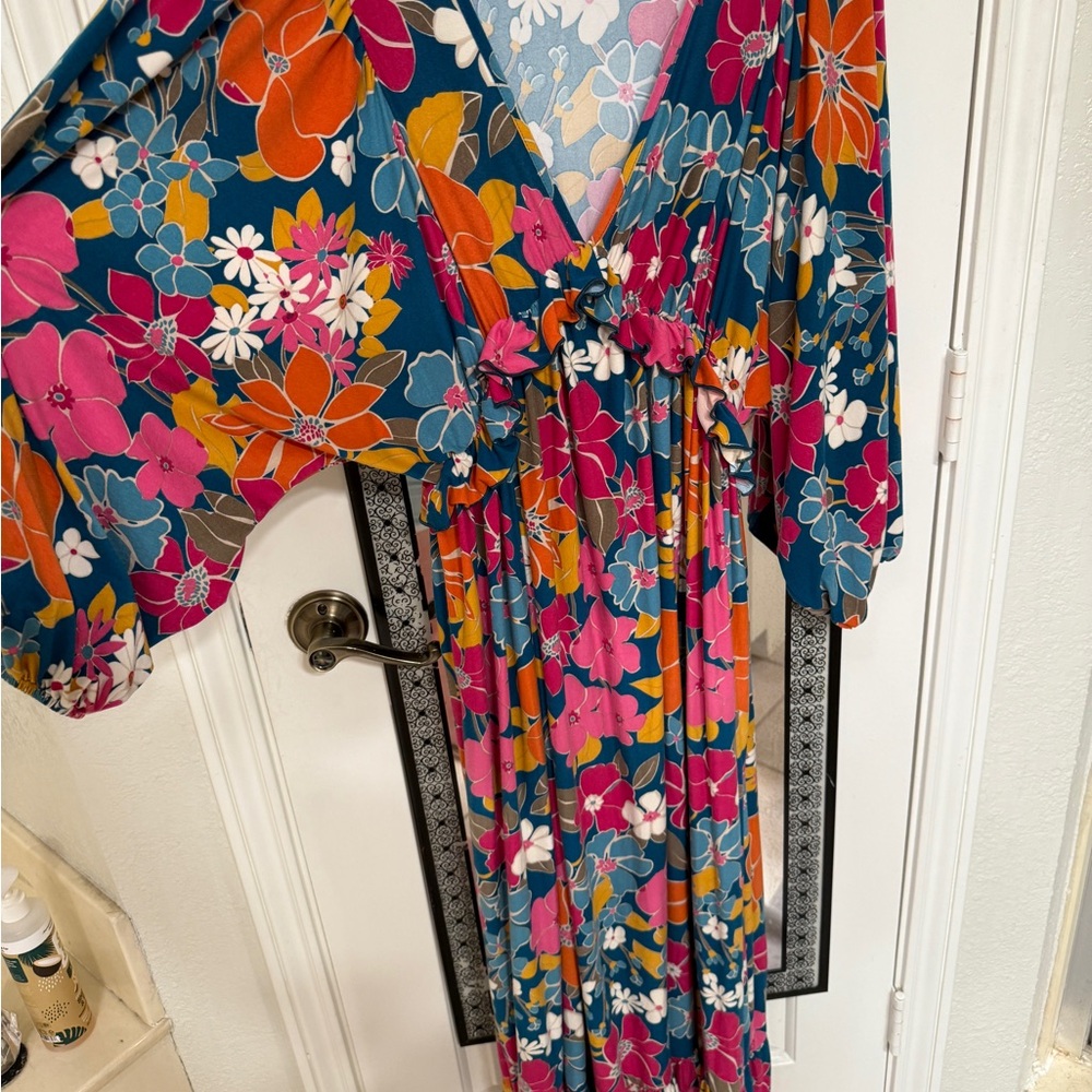 Beeson River Pink and Blue Floral Dress